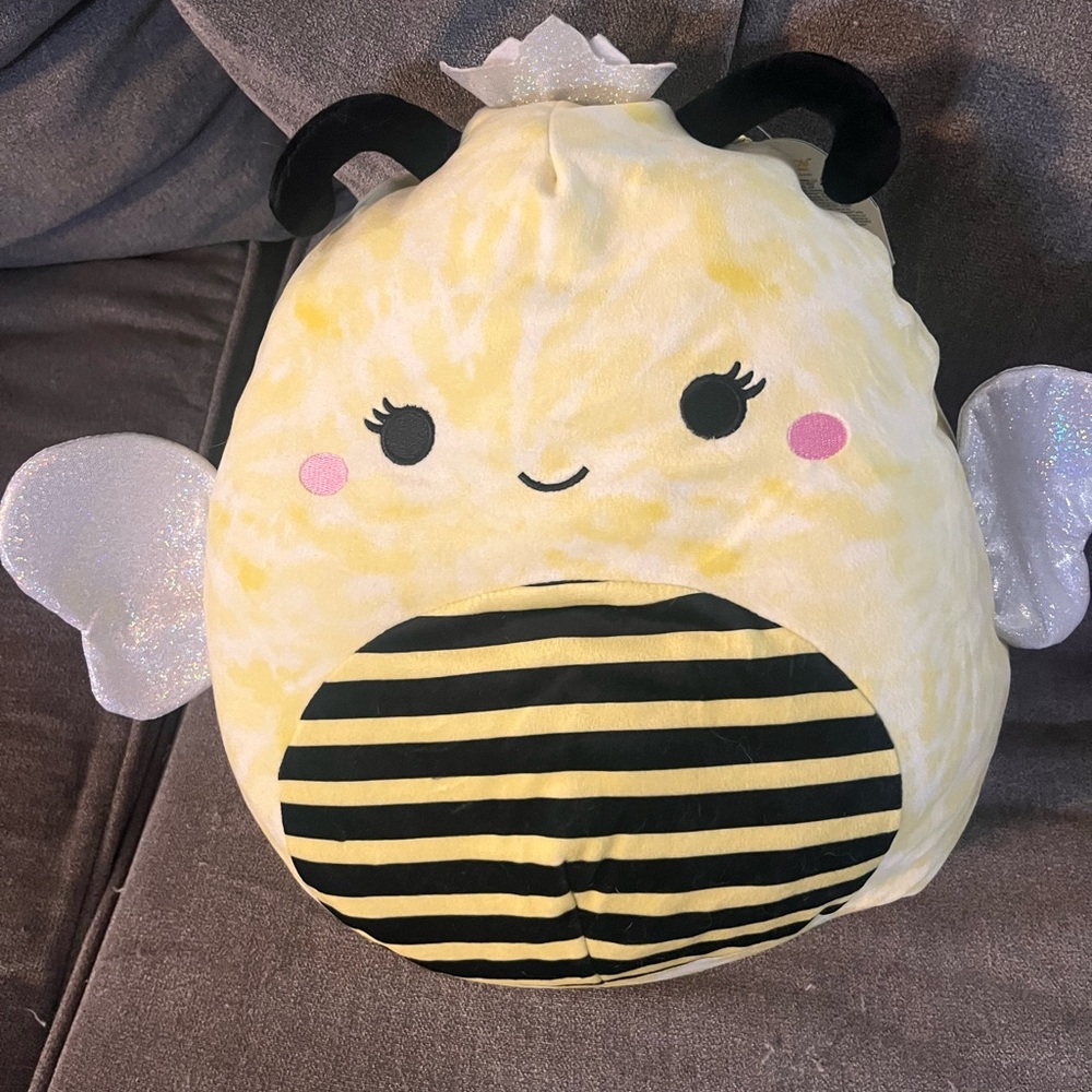 Squishmallows Yellow and Black Bumblebee Stuffed Animal